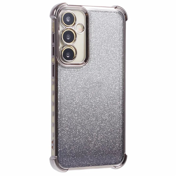 For Samsung Galaxy A54 5G Case Glitter TPU Phone Cover with Heart Pattern Side Edge