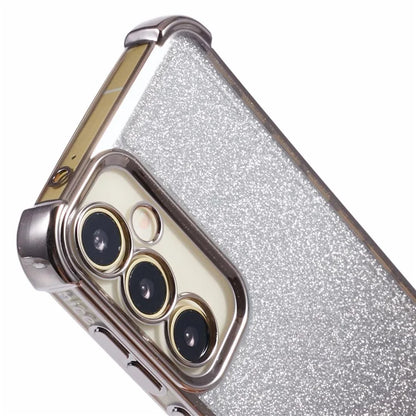 For Samsung Galaxy A54 5G Case Glitter TPU Phone Cover with Heart Pattern Side Edge