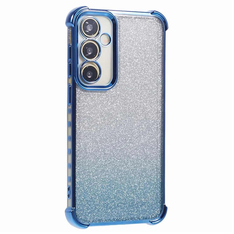 For Samsung Galaxy A54 5G Case Glitter TPU Phone Cover with Heart Pattern Side Edge