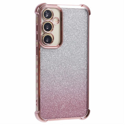 For Samsung Galaxy A54 5G Case Glitter TPU Phone Cover with Heart Pattern Side Edge