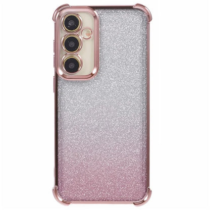 For Samsung Galaxy A54 5G Case Glitter TPU Phone Cover with Heart Pattern Side Edge