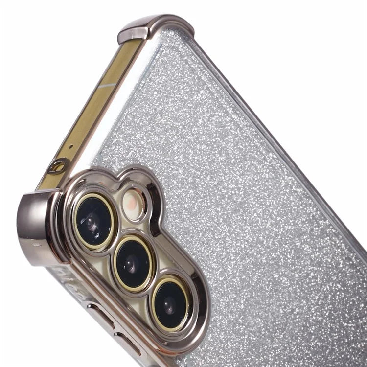 For Samsung Galaxy A25 5G (Global) (161.0 X 76.5 X 8.3mm) Case Glitter Gradient Phone Cover Love Heart Pattern Frame