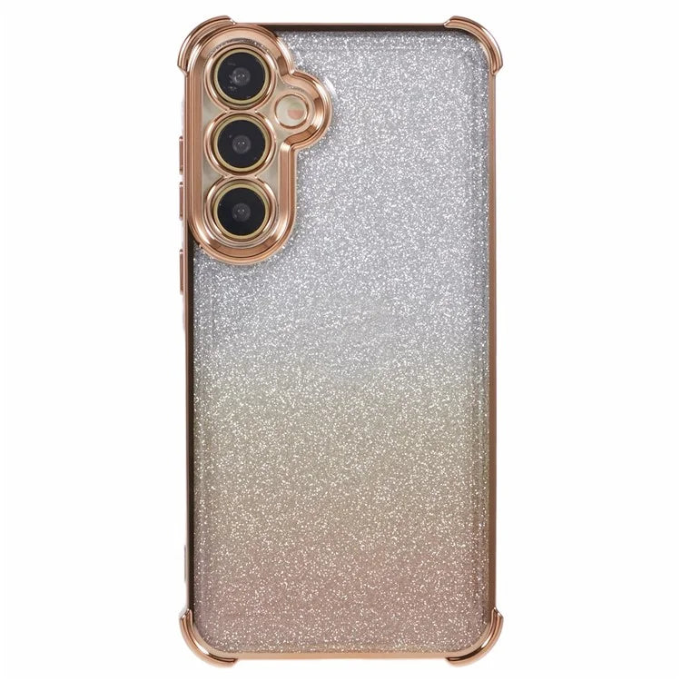 For Samsung Galaxy A25 5G (Global) (161.0 X 76.5 X 8.3mm) Case Glitter Gradient Phone Cover Love Heart Pattern Frame