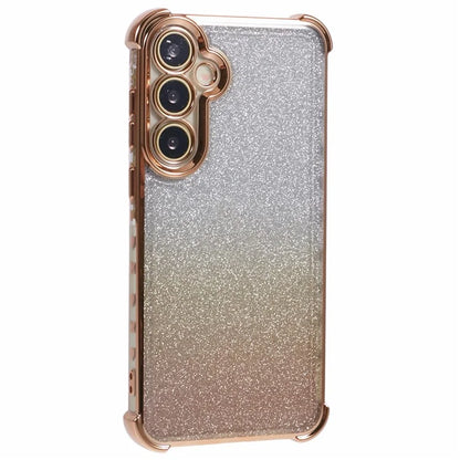 For Samsung Galaxy A25 5G (Global) (161.0 X 76.5 X 8.3mm) Case Glitter Gradient Phone Cover Love Heart Pattern Frame