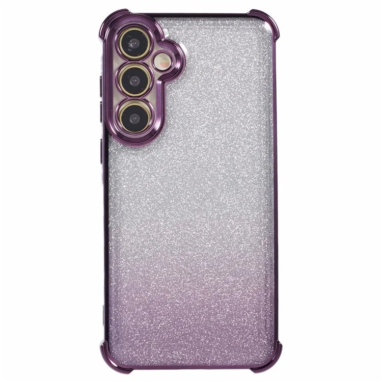 For Samsung Galaxy A25 5G (Global) (161.0 X 76.5 X 8.3mm) Case Glitter Gradient Phone Cover Love Heart Pattern Frame