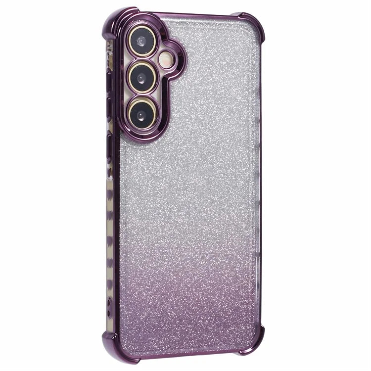 For Samsung Galaxy A25 5G (Global) (161.0 X 76.5 X 8.3mm) Case Glitter Gradient Phone Cover Love Heart Pattern Frame