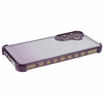 For Samsung Galaxy A25 5G (Global) (161.0 X 76.5 X 8.3mm) Case Glitter Gradient Phone Cover Love Heart Pattern Frame