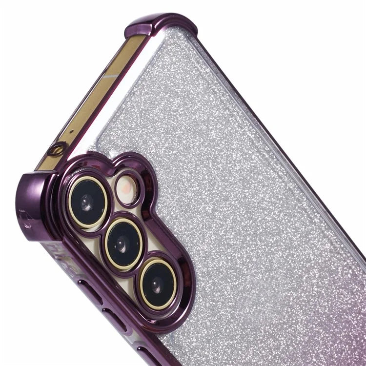 For Samsung Galaxy A25 5G (Global) (161.0 X 76.5 X 8.3mm) Case Glitter Gradient Phone Cover Love Heart Pattern Frame