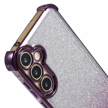 For Samsung Galaxy A25 5G (Global) (161.0 X 76.5 X 8.3mm) Case Glitter Gradient Phone Cover Love Heart Pattern Frame
