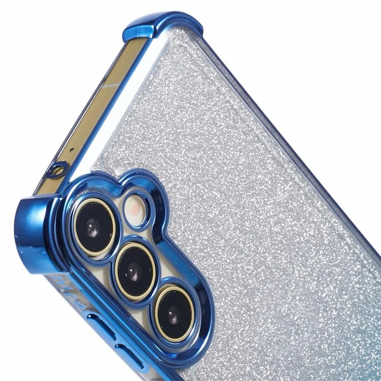 For Samsung Galaxy A25 5G (Global) (161.0 X 76.5 X 8.3mm) Case Glitter Gradient Phone Cover Love Heart Pattern Frame