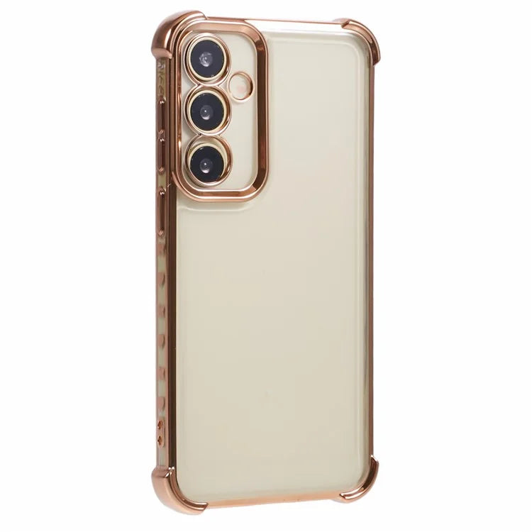 For Samsung Galaxy A54 5G Phone Case Heart Pattern Edge Electroplating TPU Phone Back Cover