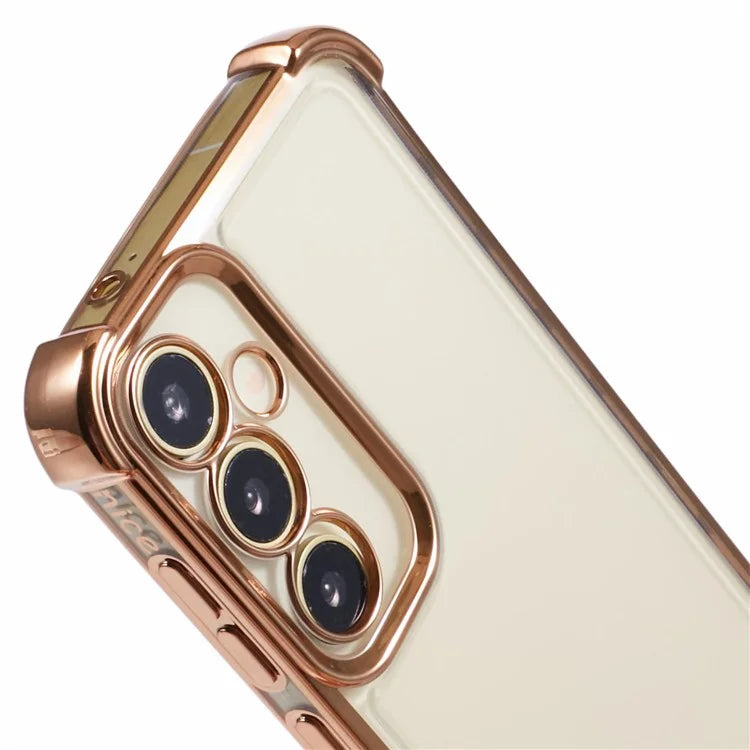 For Samsung Galaxy A54 5G Phone Case Heart Pattern Edge Electroplating TPU Phone Back Cover