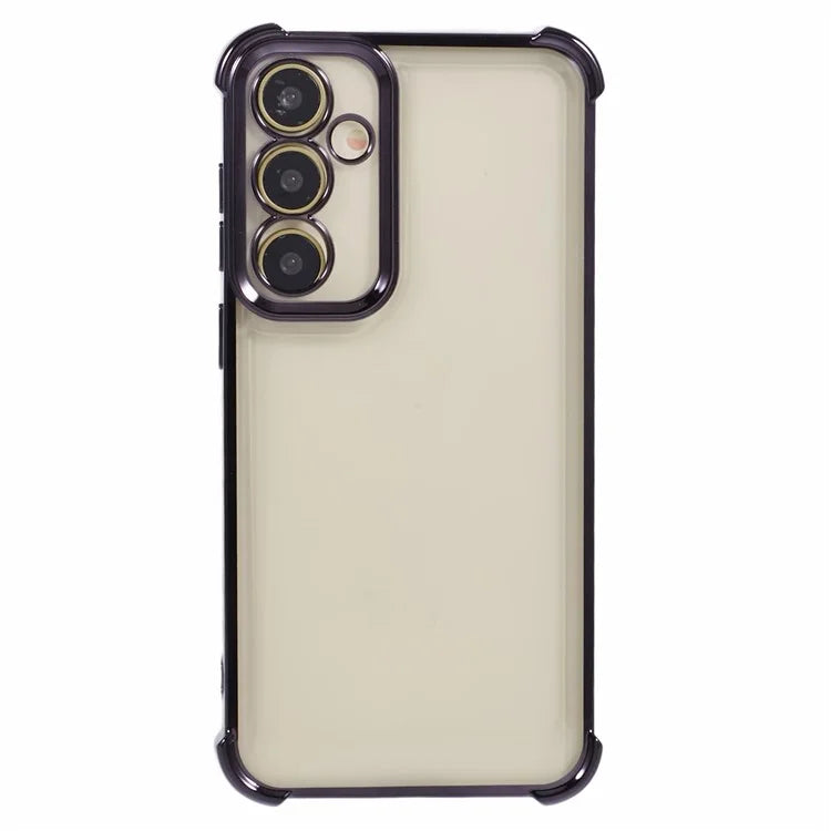 For Samsung Galaxy A34 5G TPU Case Side Heart Pattern Electroplating Soft Phone Cover