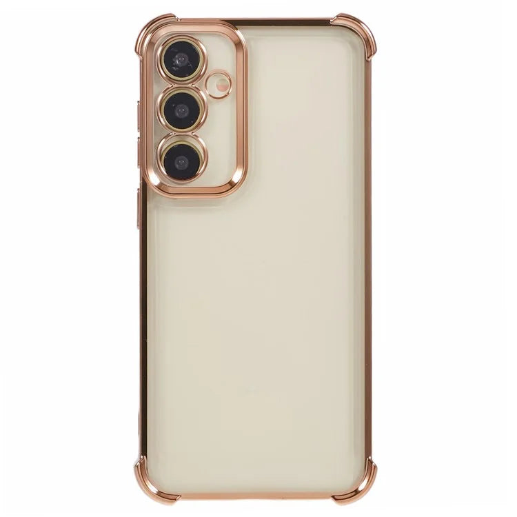 For Samsung Galaxy A34 5G TPU Case Side Heart Pattern Electroplating Soft Phone Cover