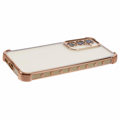 For Samsung Galaxy A34 5G TPU Case Side Heart Pattern Electroplating Soft Phone Cover