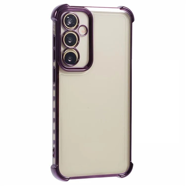 For Samsung Galaxy A34 5G TPU Case Side Heart Pattern Electroplating Soft Phone Cover