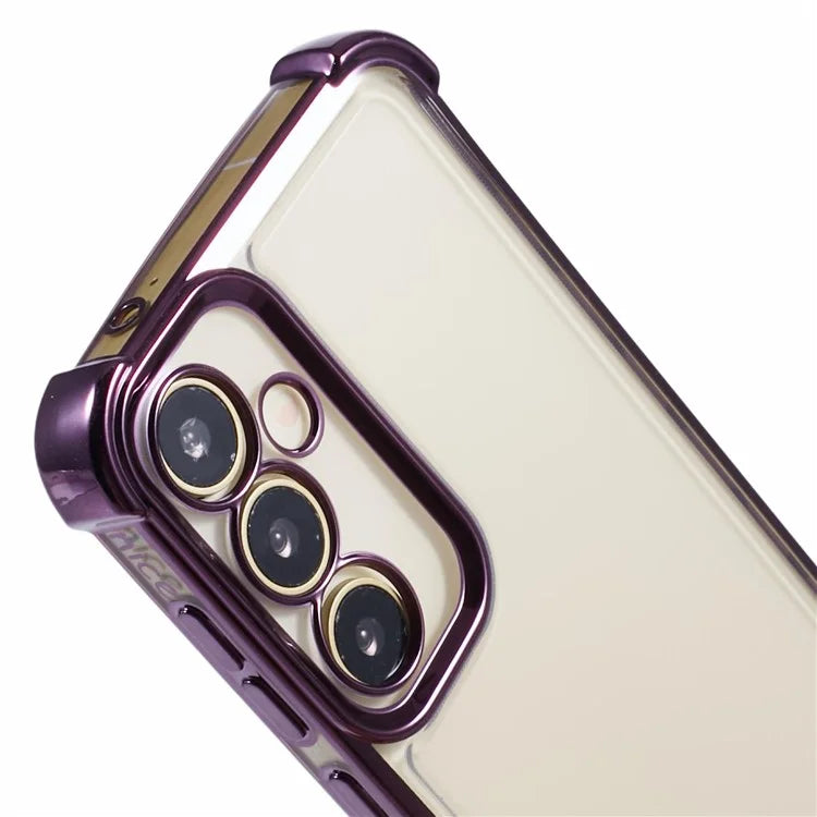 For Samsung Galaxy A34 5G TPU Case Side Heart Pattern Electroplating Soft Phone Cover