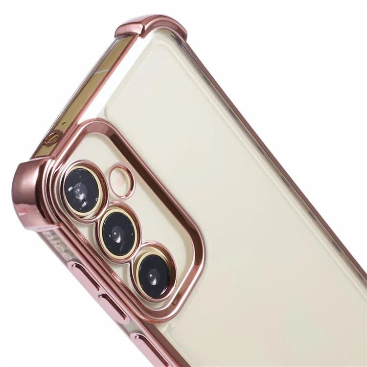For Samsung Galaxy A34 5G TPU Case Side Heart Pattern Electroplating Soft Phone Cover