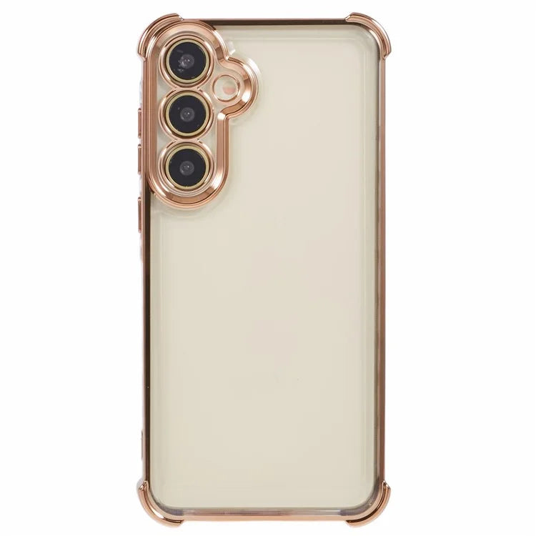 For Samsung Galaxy A15 5G Slim Case Heart Pattern Edge Electroplating TPU Phone Cover