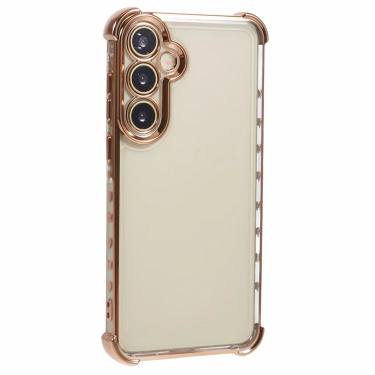 For Samsung Galaxy A15 5G Slim Case Heart Pattern Edge Electroplating TPU Phone Cover