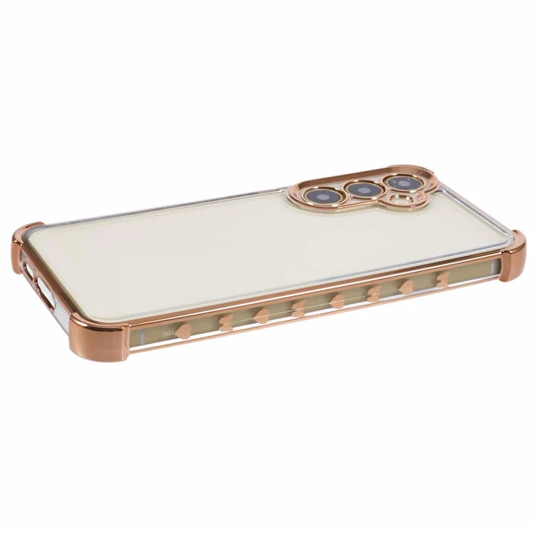 For Samsung Galaxy A15 5G Slim Case Heart Pattern Edge Electroplating TPU Phone Cover