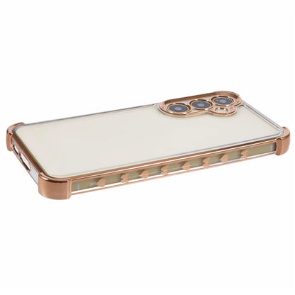 For Samsung Galaxy A15 5G Slim Case Heart Pattern Edge Electroplating TPU Phone Cover