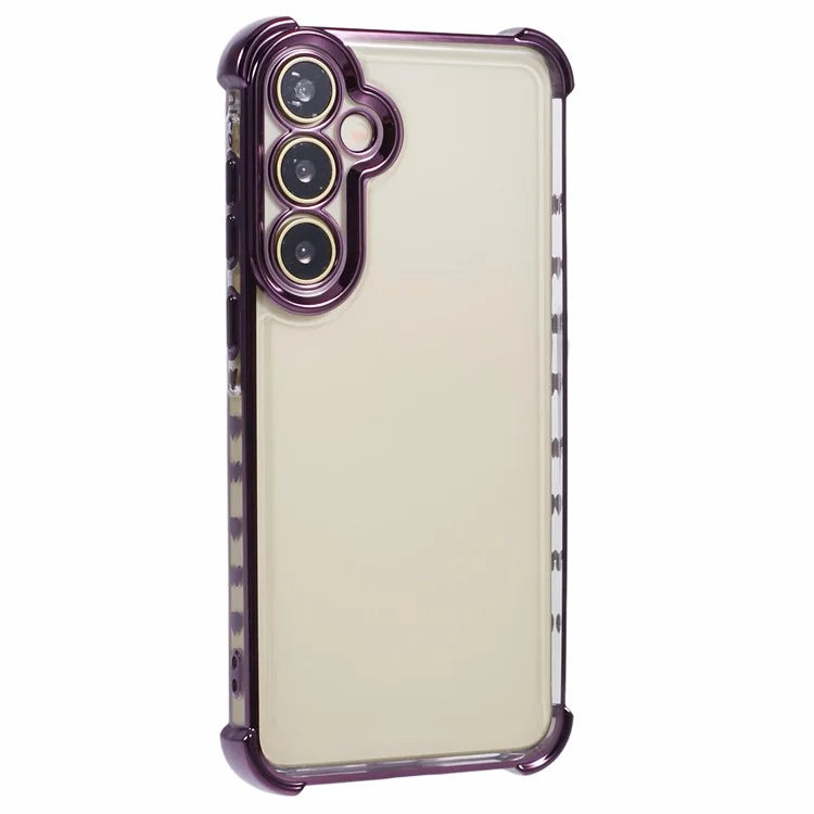 For Samsung Galaxy A15 5G Slim Case Heart Pattern Edge Electroplating TPU Phone Cover