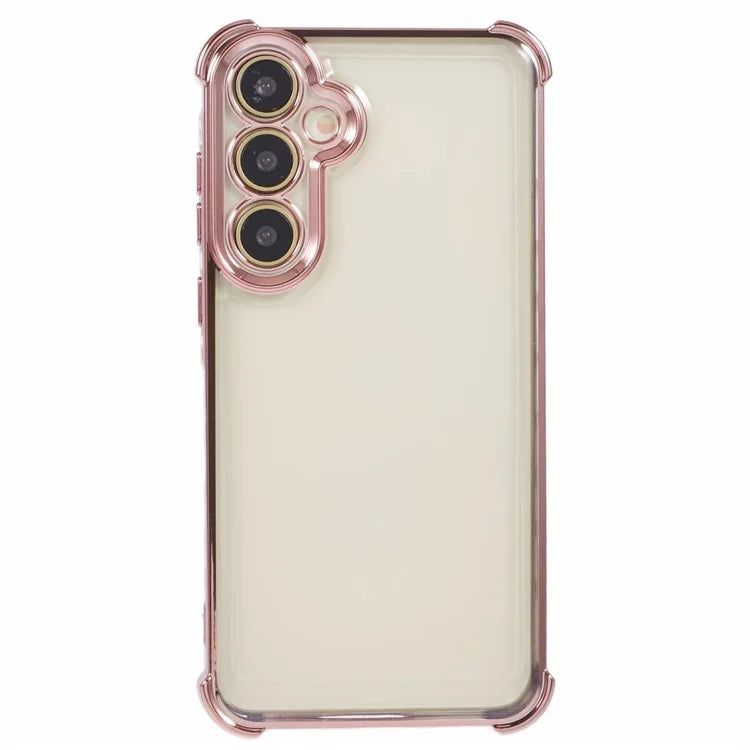 For Samsung Galaxy A15 5G Slim Case Heart Pattern Edge Electroplating TPU Phone Cover