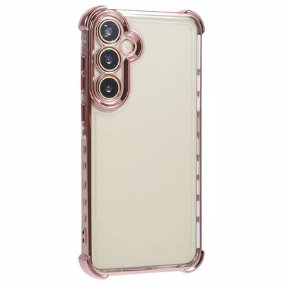 For Samsung Galaxy A15 5G Slim Case Heart Pattern Edge Electroplating TPU Phone Cover