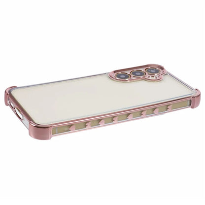 For Samsung Galaxy A15 5G Slim Case Heart Pattern Edge Electroplating TPU Phone Cover