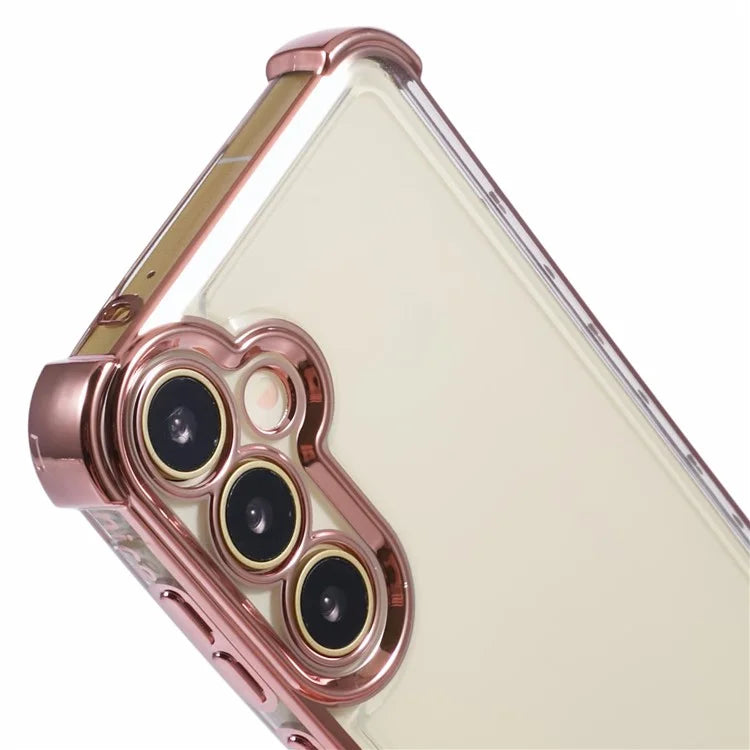 For Samsung Galaxy A15 5G Slim Case Heart Pattern Edge Electroplating TPU Phone Cover