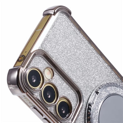 For Samsung Galaxy A54 5G Case TPU Glitter Phone Cover with Kickstand and Mirror