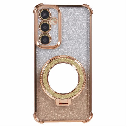 For Samsung Galaxy A54 5G Case TPU Glitter Phone Cover with Kickstand and Mirror