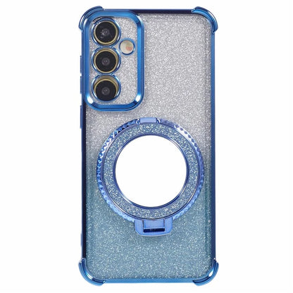 For Samsung Galaxy A54 5G Case TPU Glitter Phone Cover with Kickstand and Mirror