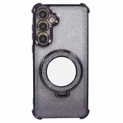 For Samsung Galaxy A15 5G Case TPU Glitter Phone Cover with Kickstand and Mirror
