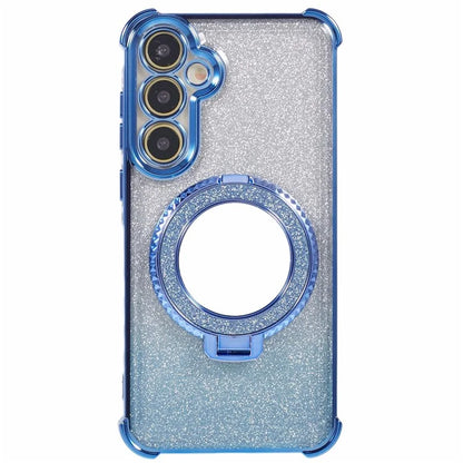 For Samsung Galaxy A15 5G Case TPU Glitter Phone Cover with Kickstand and Mirror