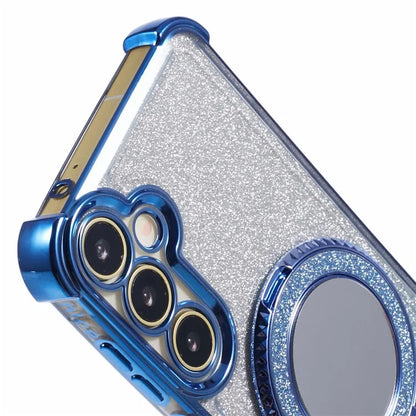 For Samsung Galaxy A15 5G Case TPU Glitter Phone Cover with Kickstand and Mirror