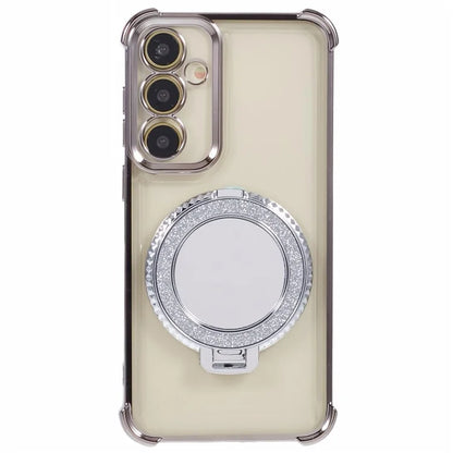 For Samsung Galaxy A54 5G Side Heart Pattern Case Kickstand TPU Phone Cover with Mirror