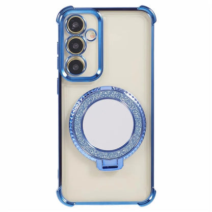 For Samsung Galaxy A54 5G Side Heart Pattern Case Kickstand TPU Phone Cover with Mirror