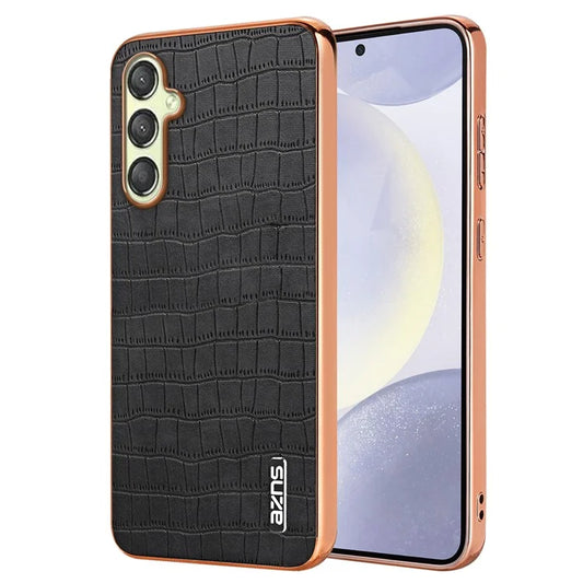 AZNS For Samsung Galaxy A15 4G / A15 5G Electroplating Case Crocodile Texture PU+TPU Phone Cover