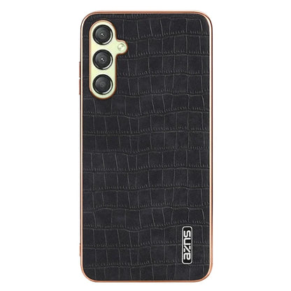 AZNS For Samsung Galaxy A15 4G / A15 5G Electroplating Case Crocodile Texture PU+TPU Phone Cover