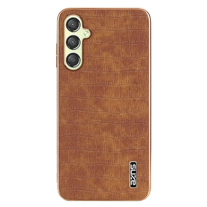 AZNS For Samsung Galaxy A15 4G / A15 5G Electroplating Case Crocodile Texture PU+TPU Phone Cover