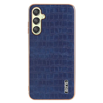 AZNS For Samsung Galaxy A15 4G / A15 5G Electroplating Case Crocodile Texture PU+TPU Phone Cover