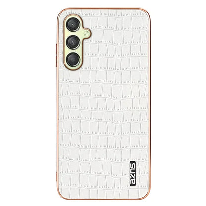 AZNS For Samsung Galaxy A15 4G / A15 5G Electroplating Case Crocodile Texture PU+TPU Phone Cover