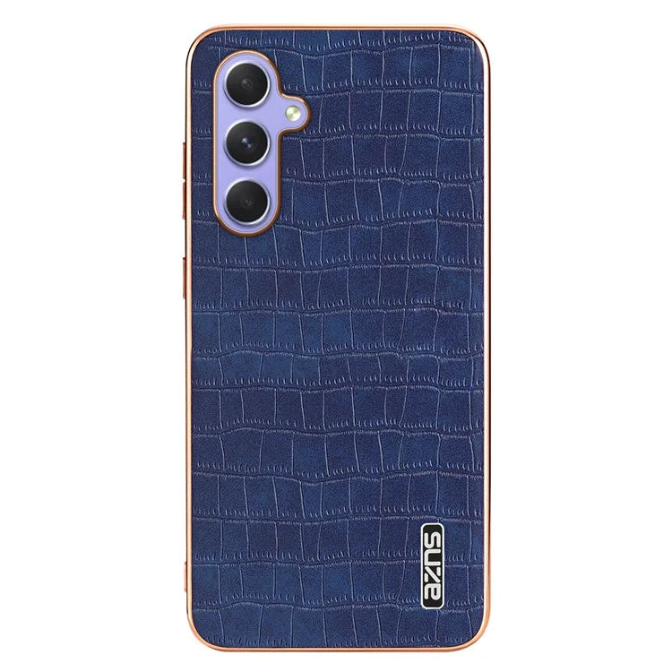 AZNS For Samsung Galaxy A54 5G Slim Case Electroplating Crocodile Texture PU+TPU Phone Shell