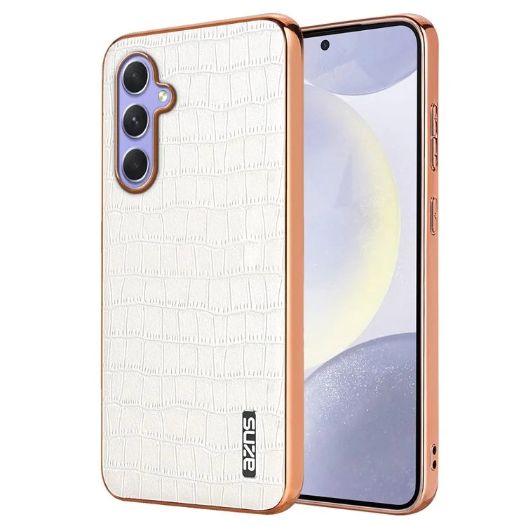 AZNS For Samsung Galaxy A54 5G Slim Case Electroplating Crocodile Texture PU+TPU Phone Shell