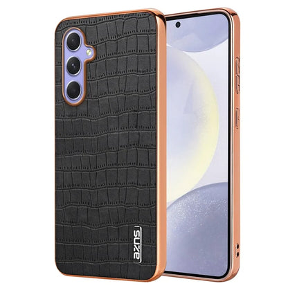 AZNS For Samsung Galaxy A55 5G Case Shockproof Crocodile Texture PU+TPU Phone Cover