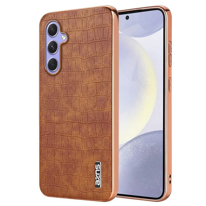 AZNS For Samsung Galaxy A55 5G Case Shockproof Crocodile Texture PU+TPU Phone Cover