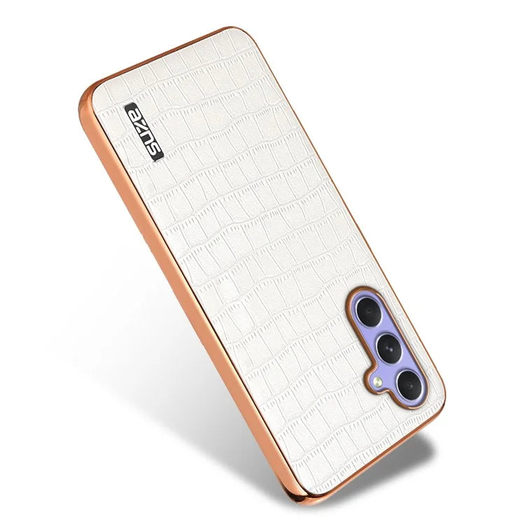 AZNS For Samsung Galaxy A55 5G Case Shockproof Crocodile Texture PU+TPU Phone Cover