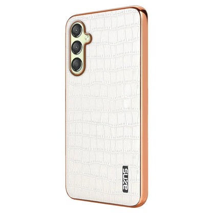 AZNS For Samsung Galaxy A05s 4G Phone Case Crocodile Texture Electroplated Leather+TPU Cover